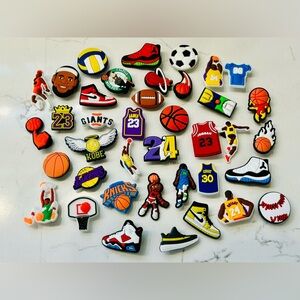 New 39 Piece Basketball Croc Charms - Jordan/LeBron - shoe charms